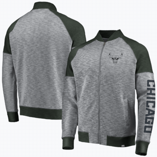 Mens Chicago Bulls Hyper Stride Track Jacket By Majestic product image 1, provided for visual reference and product detail