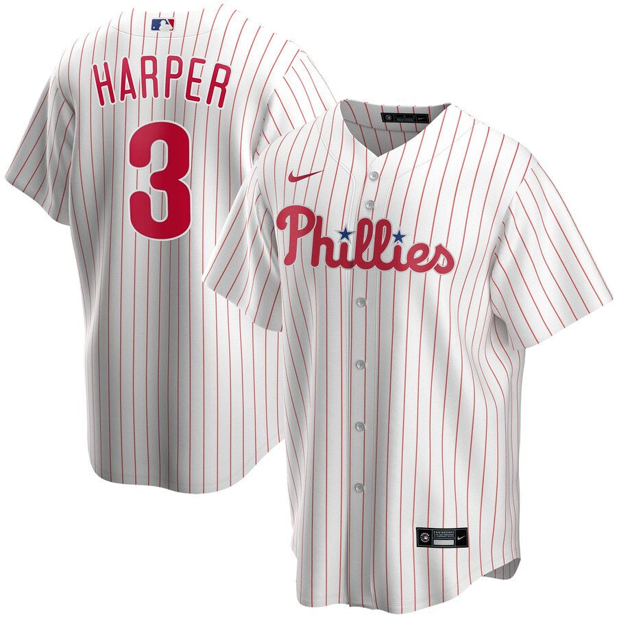 Philadelphia Phillies Bryce Harper Nike White Home Replica Player Jersey for Men product image 1, provided for visual