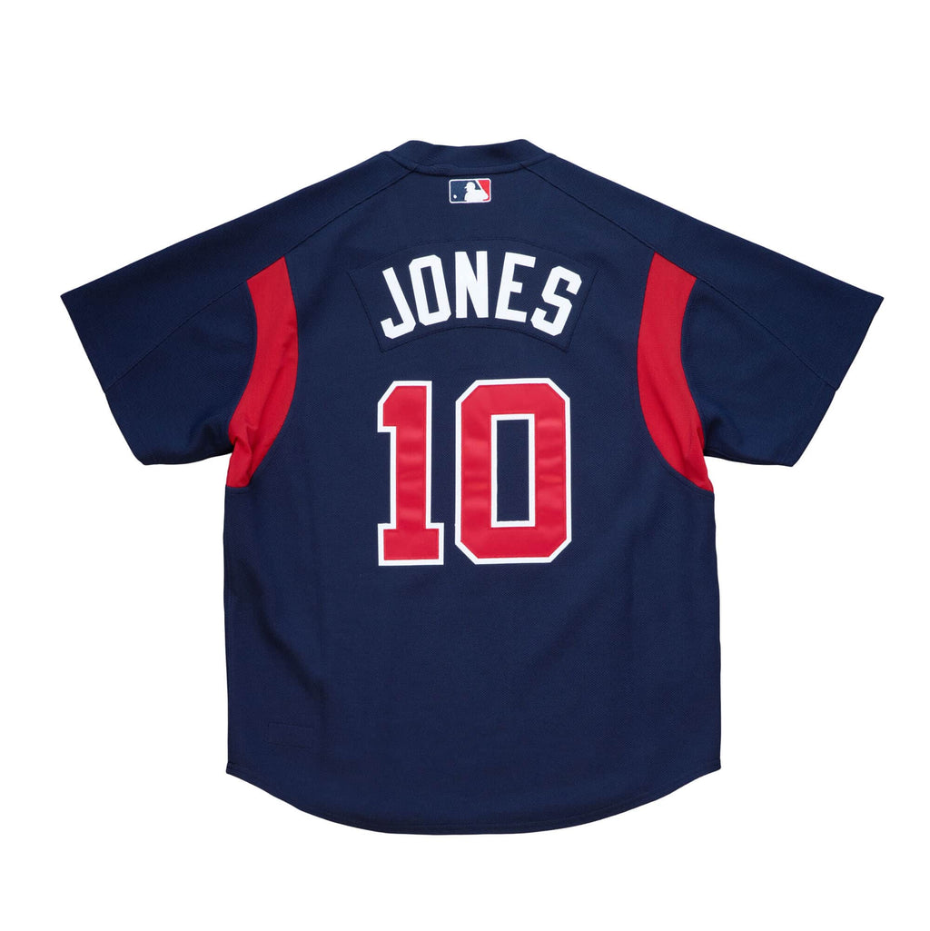 Atlanta Braves Chipper Jones 2003 Mitchell & Ness Navy Cooperstown Batting Practice Jersey for Men product image 1, provided