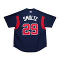 Atlanta Braves John Smoltz 2003 Mitchell & Ness Navy Cooperstown Batting Practice Jersey for Men product image 1, provided