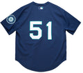 Seattle Mariners Ichiro Suzuki 2002 Mitchell & Ness Navy Cooperstown Collection Mesh Batting Practice Jersey for Men product