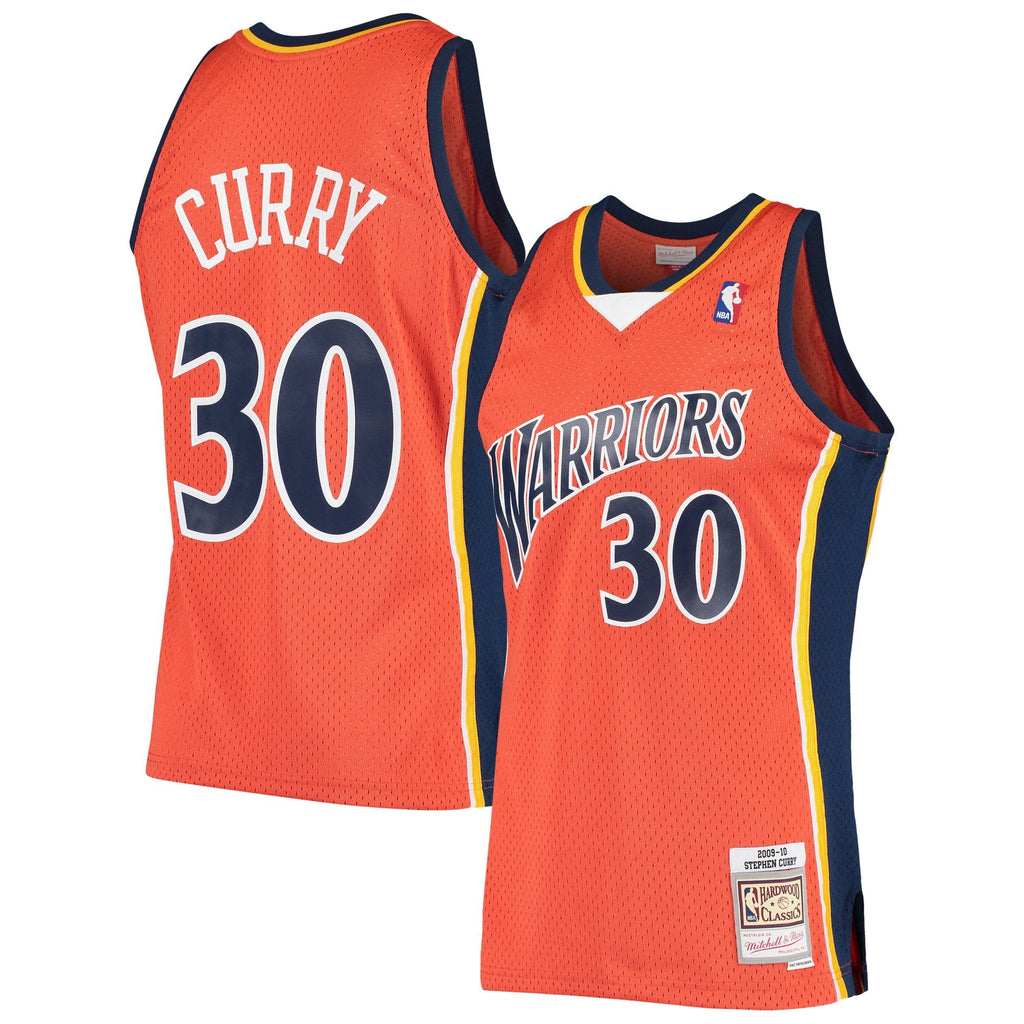Mitchell & Ness Stephen Curry Orange Golden State Warriors 2009-2010 Hardwood Classics Swingman Jersey for Men product image