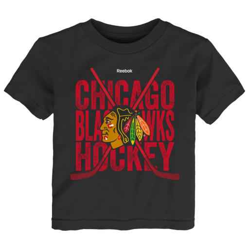 Child Chicago Blackhawks Cross Stix T-Shirt By Reebok product image 1, provided for visual reference and product detail