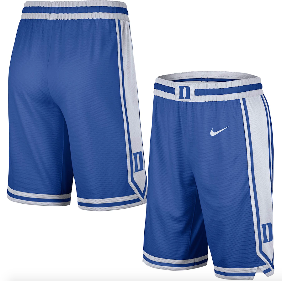 Duke Blue Devils Nike Replica Team Basketball Shorts - Royal product image 1, provided for visual reference and product