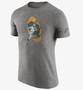 Green Bay Packers Mens Historic Logo Gray T-Shirt By Nike product image 1, provided for visual reference and product detail