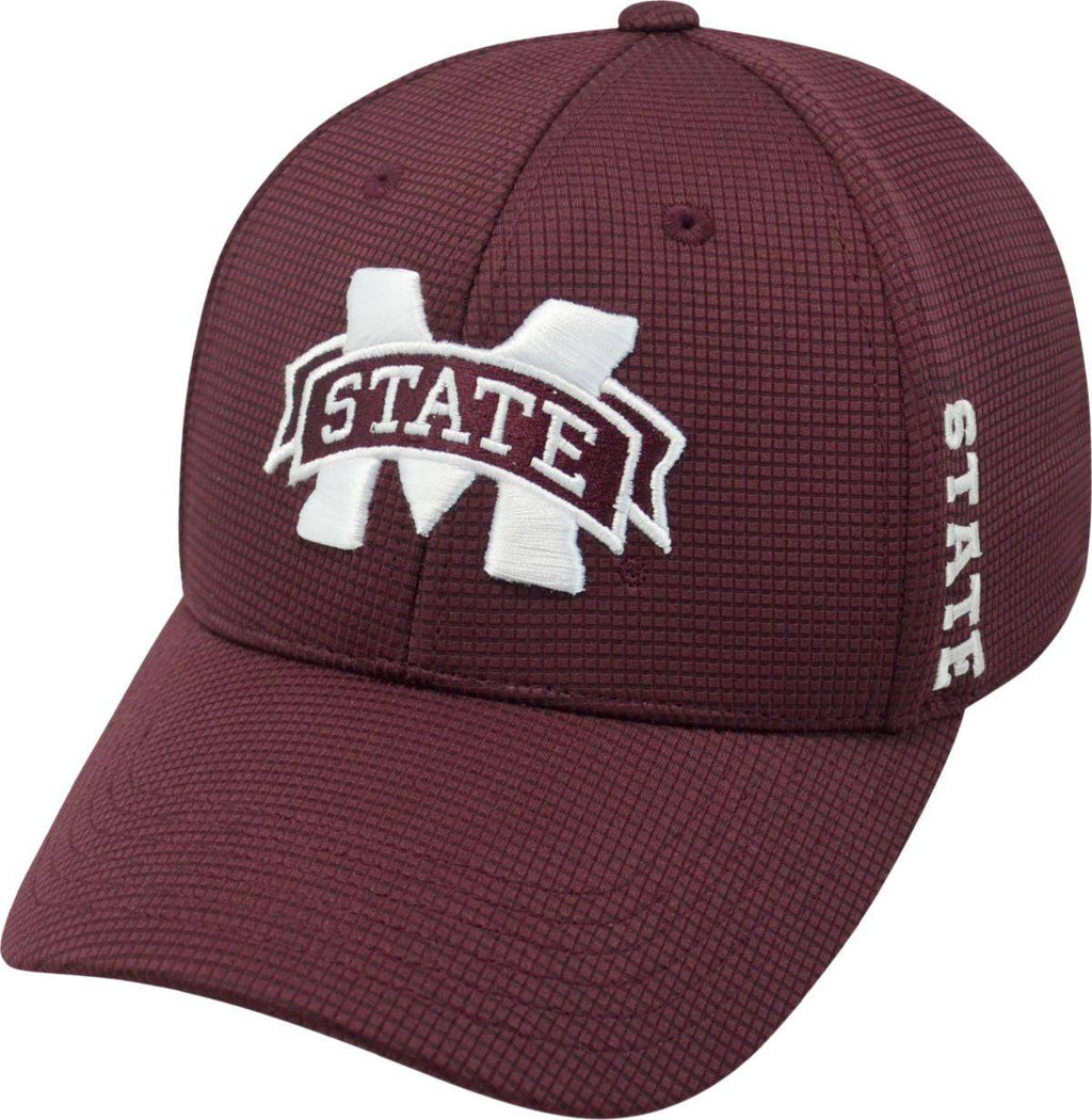 Top of the World Men Mississippi State Bulldogs Maroon Booster Plus 1Fit Flex Hat product image 1, provided for visual