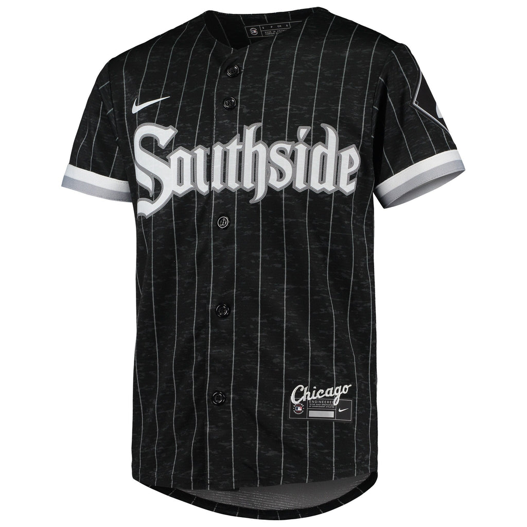 Youth Chicago White Sox Luis Robert Nike Black/Anthracite City Connect Replica Player Jersey product image 2, provided for