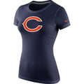 Chicago Bears Blue Logo Cotton Crew T-Shirt for Women product image 1, provided for visual reference and product detail