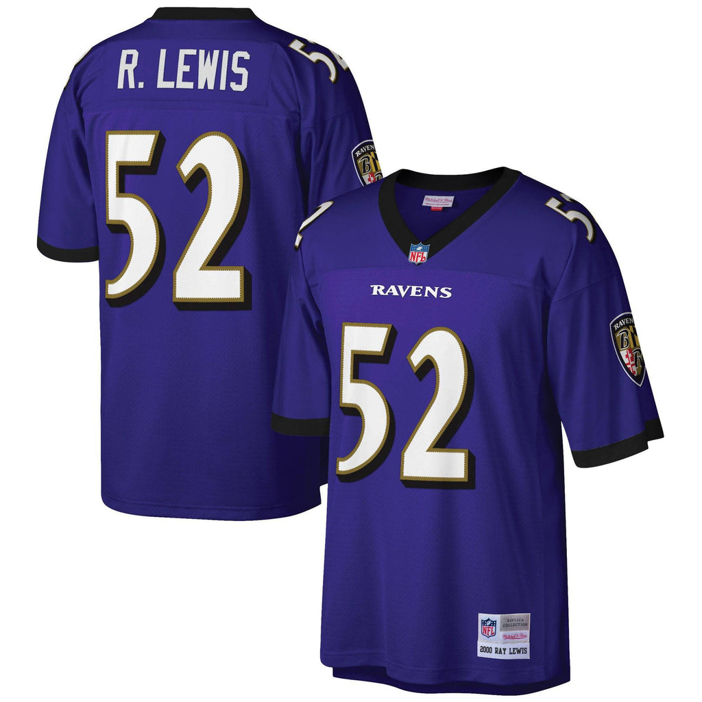 Baltimore Ravens Ray Lewis Mitchell & Ness Purple Legacy Replica Jersey for Men product image 1, provided for visual