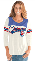 Women’s Chicago Cubs Endzone Long Sleeve T-Shirt By GIII product image 1, provided for visual reference and product detail