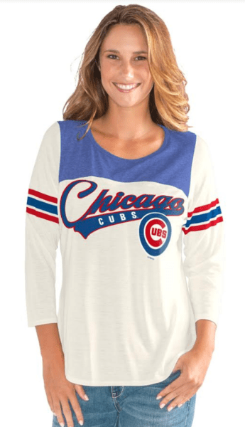 Women’s Chicago Cubs Endzone Long Sleeve T-Shirt By GIII product image 1, provided for visual reference and product detail