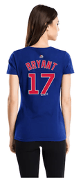 Majestic Chicago Cubs Kris Bryant Name & Number T-Shirt for Women product image 1, provided for visual reference and product