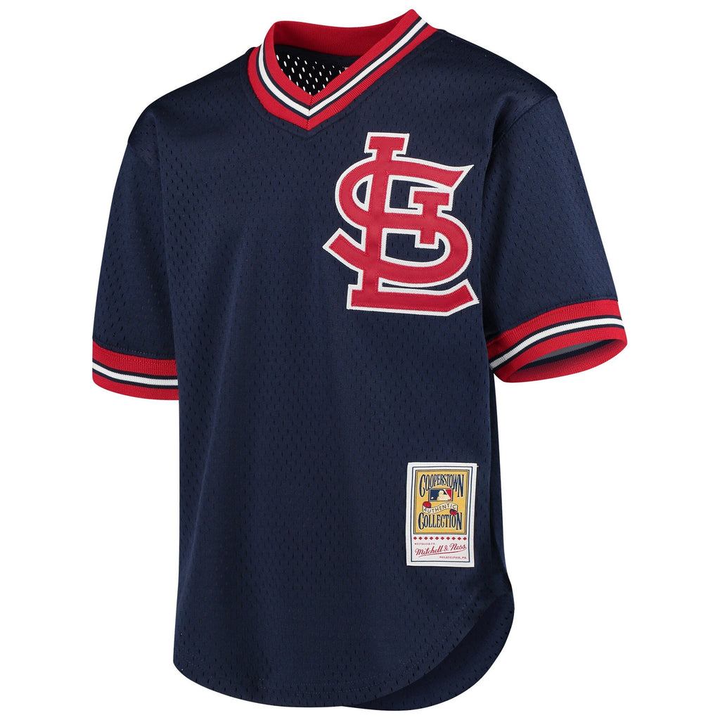Mitchell & Ness Ozzie Smith St. Louis Cardinals 1994 Navy Batting Practice Cooperstown Jersey for Men product image 2,