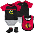 Reebok Chicago Blackhawks Newborn/Infant 3-Piece Creeper Set product image 1, provided for visual reference and product