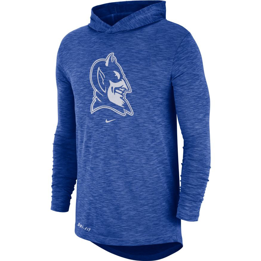 Nike Men Duke Blue Devils Long Sleeve Slub Hoodie product image 1, provided for visual reference and product detail review