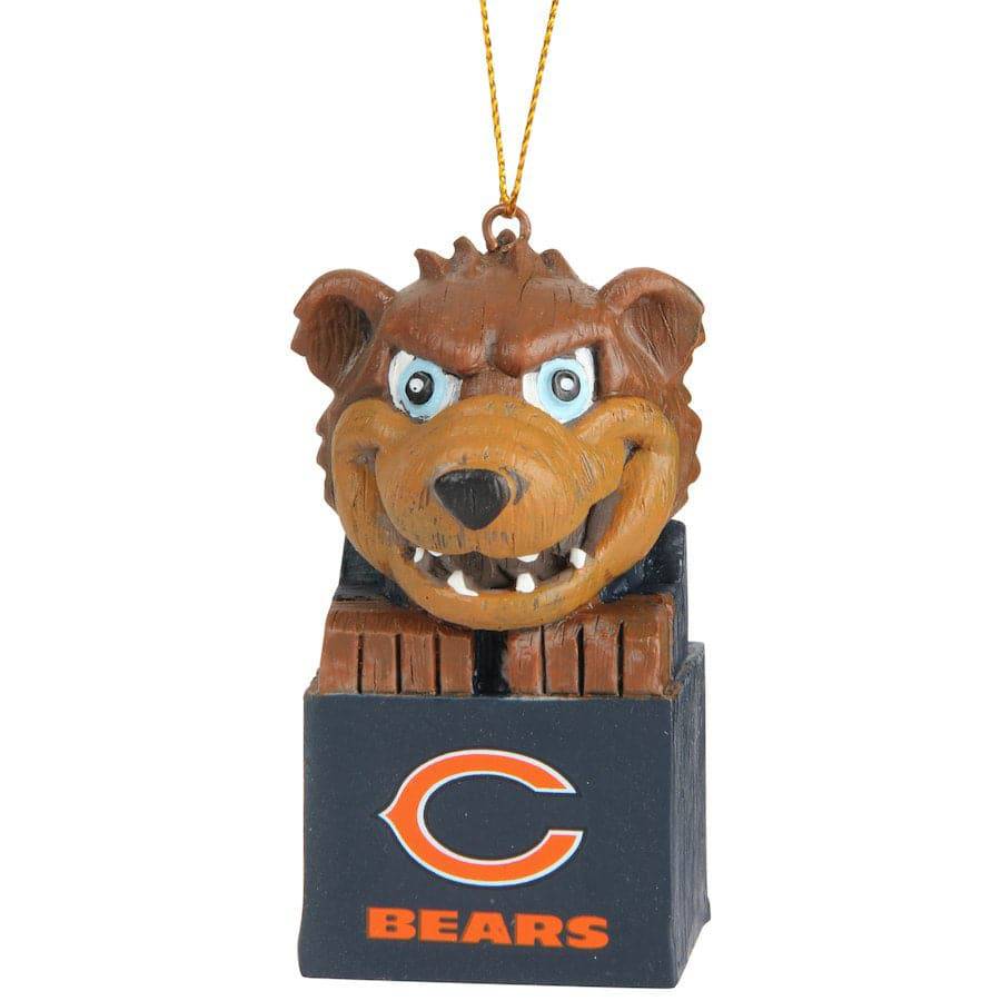 Chicago Bears Block Mascot Ornament product image 1, provided for visual reference and product detail review