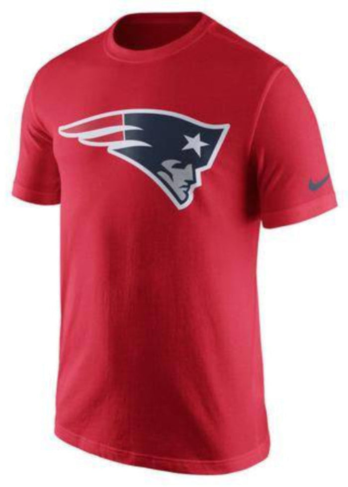 Mens New England Patriots Nike Red Essential Logo T-Shirt product image 1, provided for visual reference and product detail