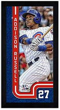 Chicago Cubs Addison Russell Pinstripe Miniframe- 13”x 6.75 product image 1, provided for visual reference and product