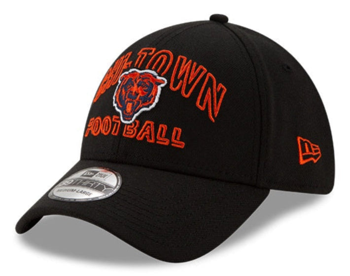 Chicago Bears New Era 2020 NFL Draft Alternate Black 39THIRTY Flex Hat for Men product image 1, provided for visual