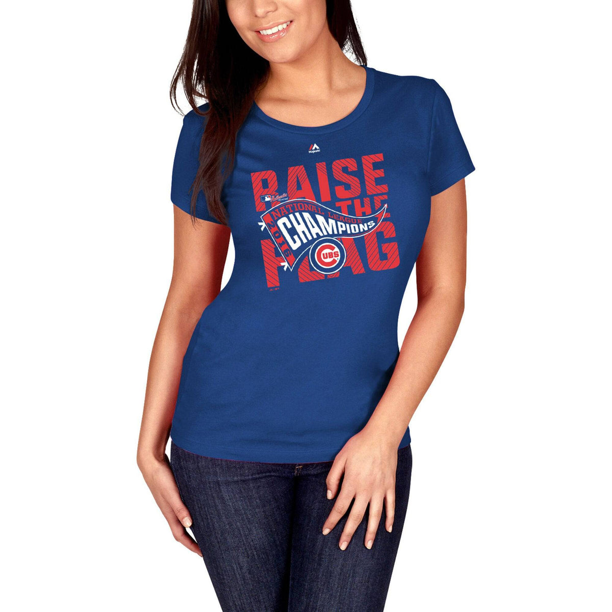 Chicago Cubs 2016 National League Champions Locker Room T-Shirt for Women product image 1, provided for visual reference and