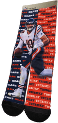 Chicago Bears Youth Mitch Trubisky "Say My Name" Socks by For Bare Feet product image 1, provided for visual reference and
