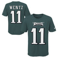 Youth Philadelphia Eagles Carson Wentz Nike Green Player Game Team Name & Number T-Shirt product image 1, provided for
