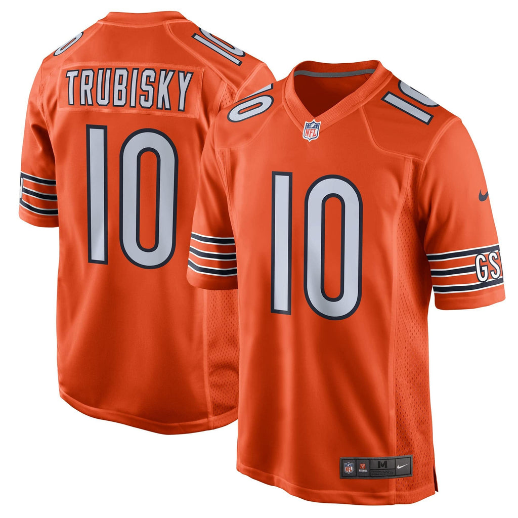 Youth Chicago Bears Mitchell Trubisky Nike Orange Alternate Game Jersey product image 1, provided for visual reference and