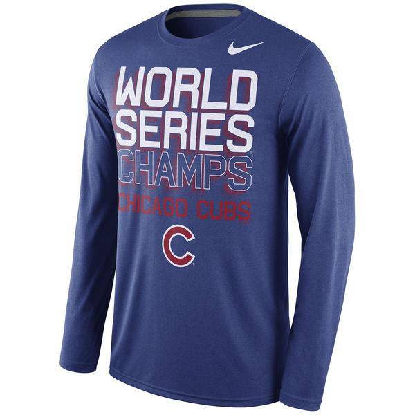 Chicago Cubs 2016 World Series Champions Celebration 3D Long Sleeve T-Shirt for Men product image 1, provided for visual