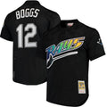 Tampa Bay Devil Rays Wade Boggs Mitchell & Ness Black Cooperstown 1998 Mesh Batting Practice Jersey for Men product image 1,