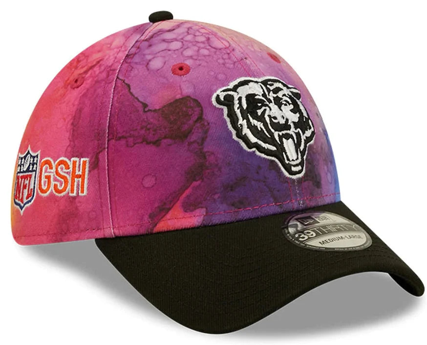 Chicago Bears New Era Crucial Catch 2022 NFL Sideline Mascot Logo Ink 39THIRTY Flex Hat for Men product image 1, provided