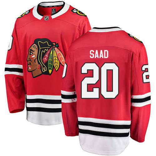 Brandon Saad Chicago Blackhawks Fanatics Branded Red Home Breakaway Jersey for Men product image 1, provided for visual