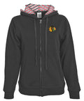 Womens Chicago Blackhawks Chevron Full Zip Hoodie By Levelwear product image 1, provided for visual reference and product