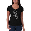 '47 Brand Chicago White Sox Jet Black V-Neck Scrum T-Shirt for Women product image 1, provided for visual reference and