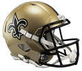 New Orleans Saints Full Size Speed Replica Helmet product image 1, provided for visual reference and product detail review