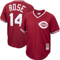 Pete Rose Cincinnati Reds Mitchell & Ness Cooperstown Collection Authentic Mesh Batting Practice Jersey - Red for Men