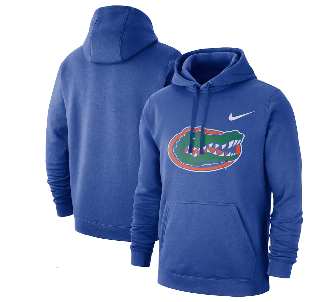 Florida Gators Nike Logo Club Fleece Pullover Hoodie - Royal product image 4, provided for visual reference and product