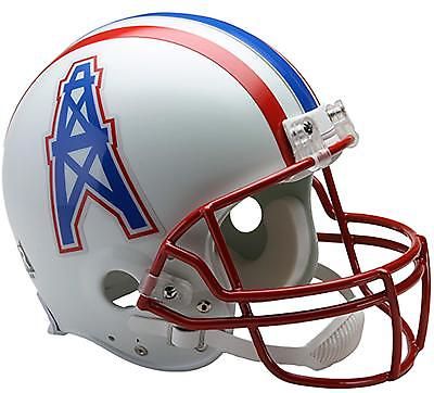 Riddell Houston Oilers 1981-96 White VSR4 Mini Helmet product image 1, provided for visual reference and product detail
