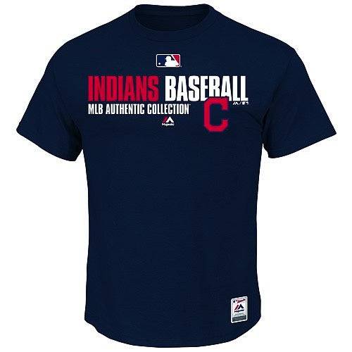 MLB Cleveland Indians Navy Authentic Collection Team Favorite T-Shirt for Men product image 1, provided for visual reference