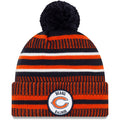 Chicago Bears New Era 2019 NFL Sideline Home Official Logo Sport Knit Hat - Navy/Orange product image 1, provided for visual