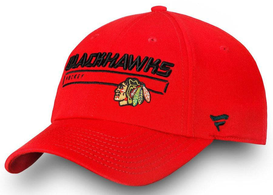 Chicago Blackhawks Fanatics Branded Red Authentic Pro Rinkside Fundamental Adjustable Hat for Men product image 1, provided