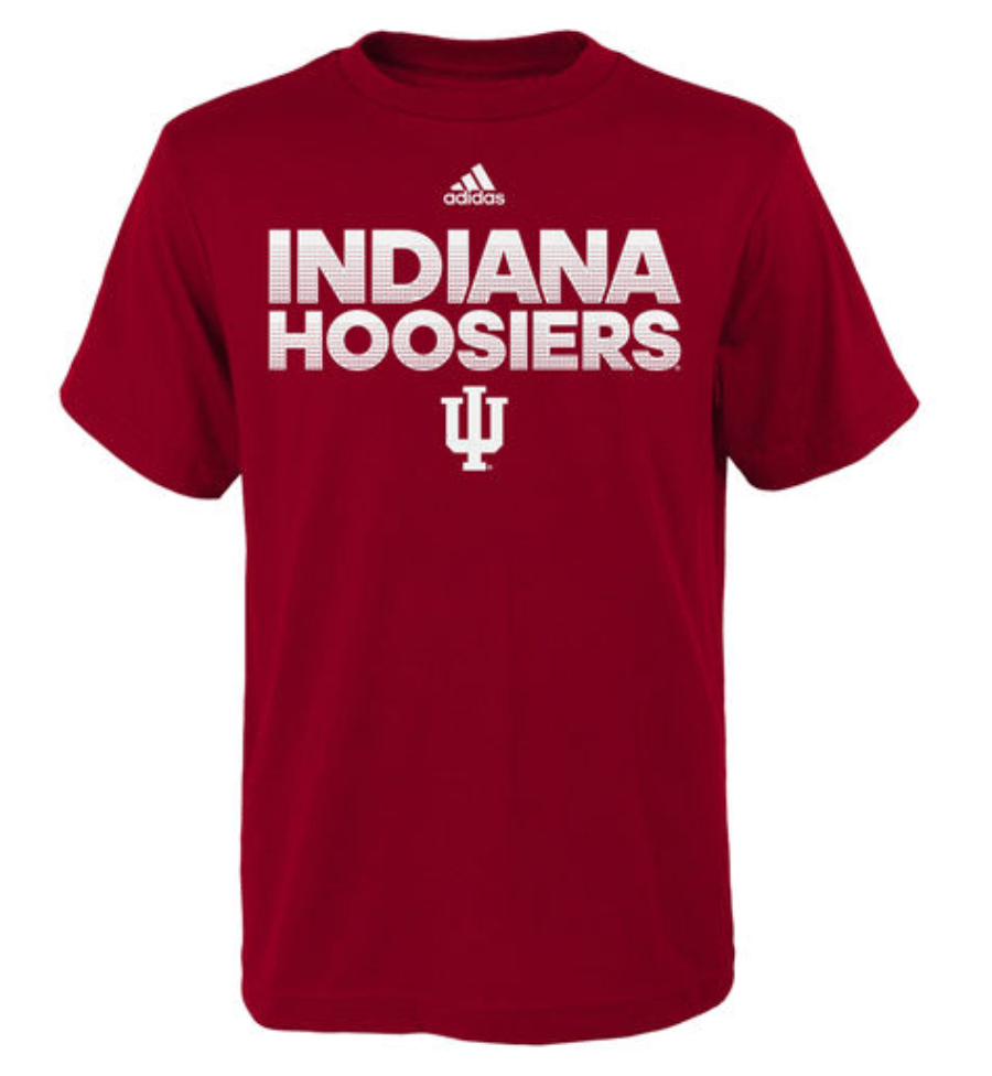 Indiana Hoosiers Men Hustle Sideline Ultimate T-Shirt By Adidas product image 1, provided for visual reference and product