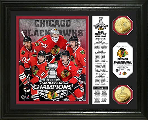 NHL Chicago Blackhawks 2013 Stanley Cup Champions Banner Coin Photo Mint product image 1, provided for visual reference and