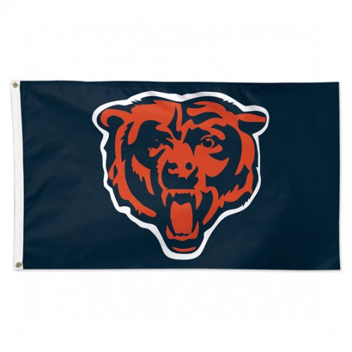 Chicago Bears 3x5 Bear Head Logo Deluxe Flag product image 1, provided for visual reference and product detail review