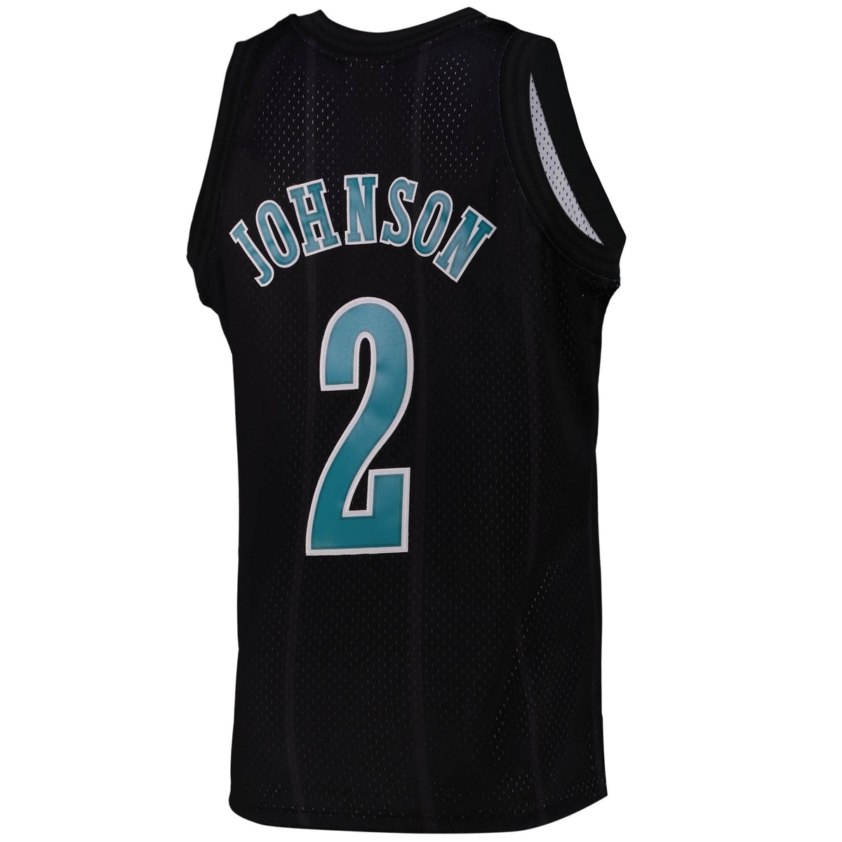Charlotte Hornets Larry Johnson Black Team Color Swingman Jersey by Mitchell & Ness for Men product image 3, provided for