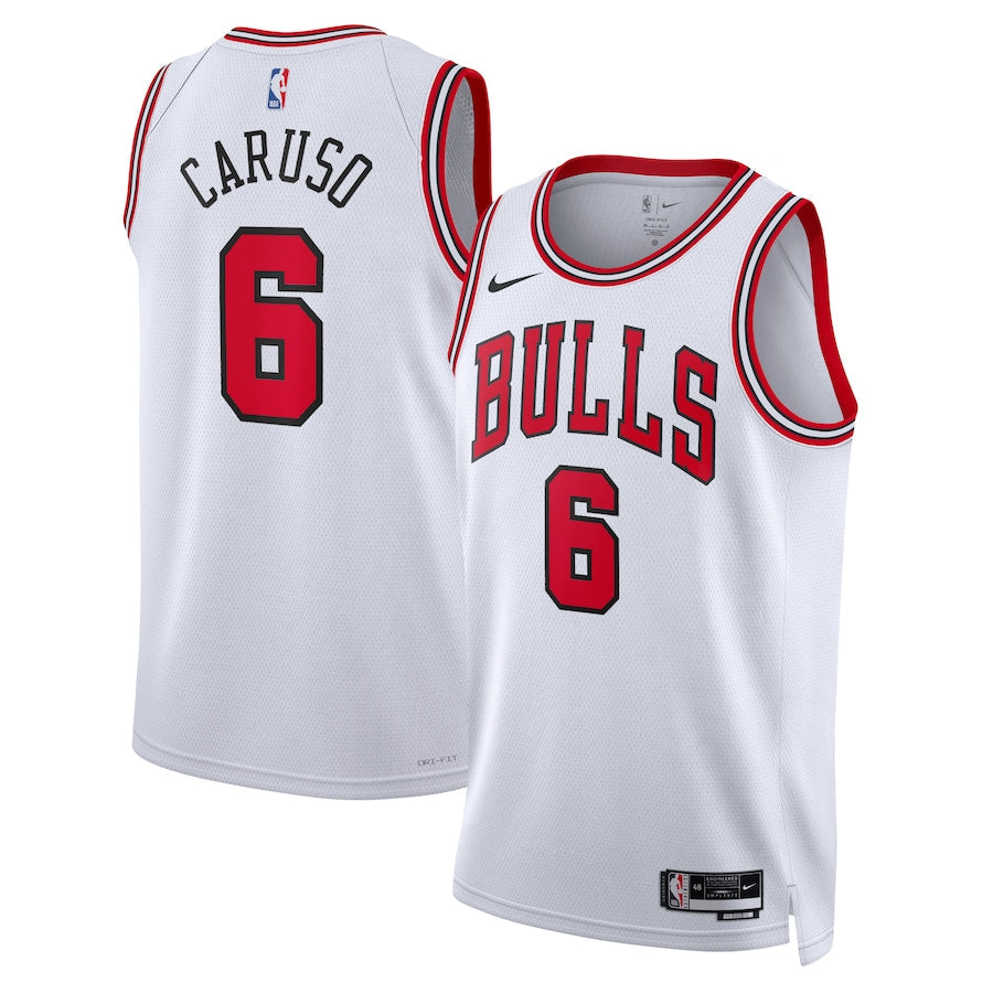 Youth Chicago Bulls Alex Caruso White Nike Swingman Icon Jersey product image 1, provided for visual reference and product