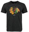Mens Reebok Chicago Blackhawks Heather Black Ultimate Jersey Crest Short Sleeve Synthetic T Shirt product image 1, provided