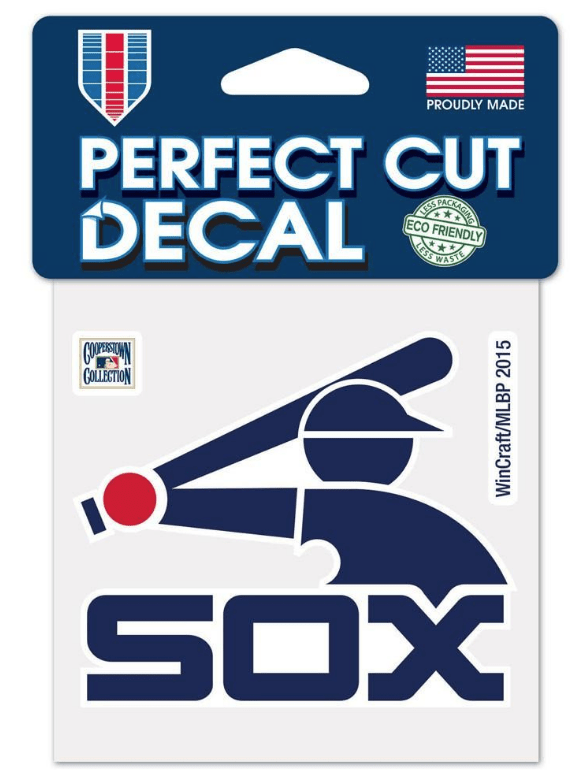 Chicago White Sox Batterman Logo Perfect Cut Color Decal 4" x 4” product image 1, provided for visual reference and product