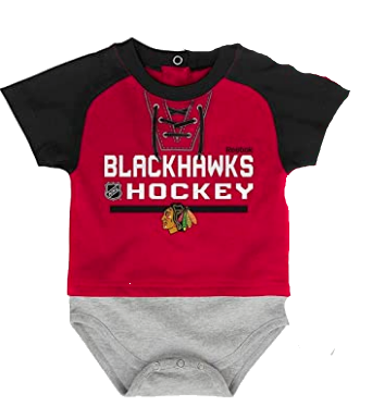 Infant Chicago Blackhawks Junior League Creeper product image 1, provided for visual reference and product detail review