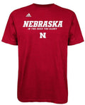 adidas Nebraska Cornhuskers In The Deed The Glory T-Shirt - Red product image 1, provided for visual reference and product