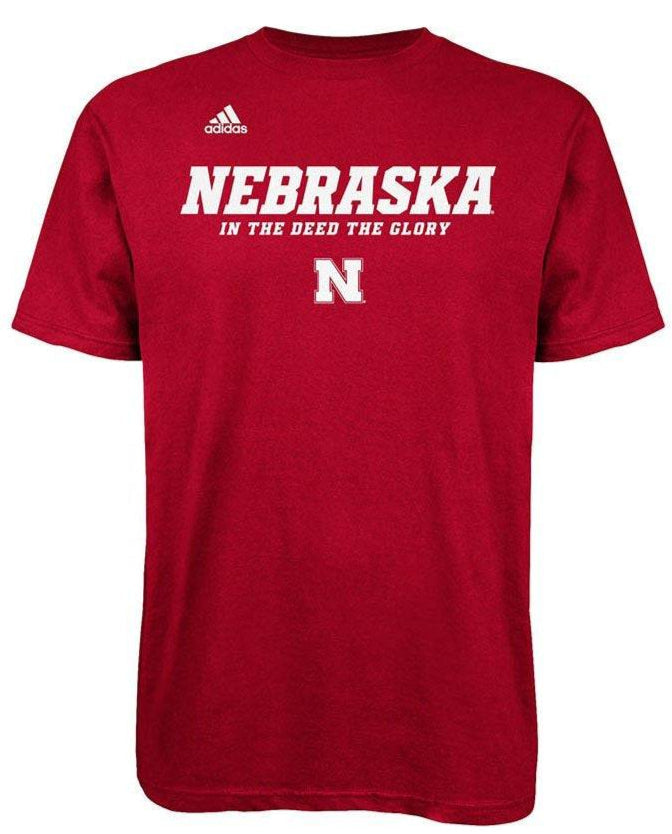 adidas Nebraska Cornhuskers In The Deed The Glory T-Shirt - Red product image 1, provided for visual reference and product